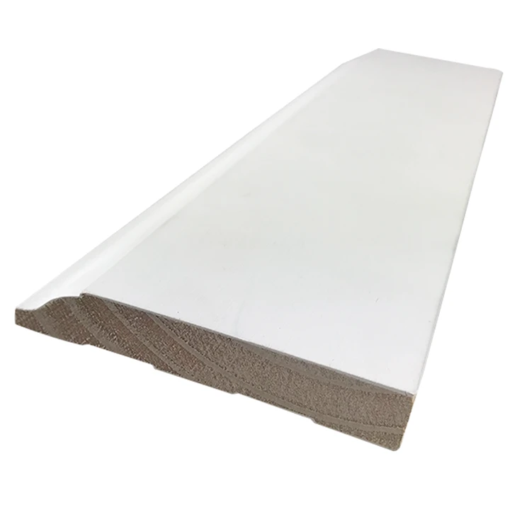 White Primed Wood Pine Skirting Baseboard