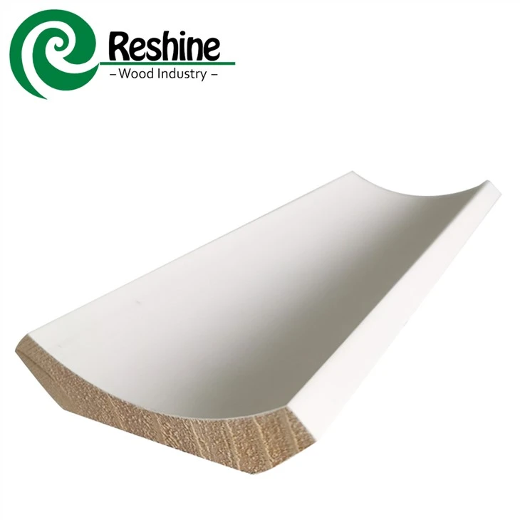 Decorative White Primed Wooden Crown Mouldings